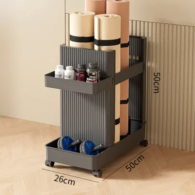 Fitness Equipment Storage Basket Yoga Mat Organizer Sports Gear Storage Rack Indoor Use Home Organization Tool