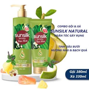Bộ Gội Xả Sunsilk Thiên Nhiên Ngăn Gãy Rụng Tóc Sunsilk Natural Anti Hair Fall Breakage Shampoo and Conditioner