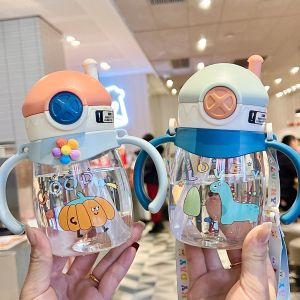 Childrens Cups for Babies over New Arrival Small Cup No-Spill Cup Drinking Straw Kindergarten Water Kettle Drinking Cup