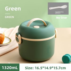 FSJP | Double-Layer Round Sectional Large-Capacity Microwavable Lunch Box