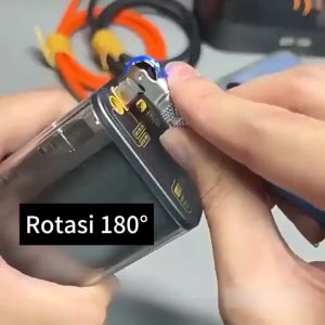 Raimondo 6A 120W Kabel Putar Zinc Alloy Fast Charging Cable Kabel Data Rotasi 180⁰ Kabel Pengisi Daya Silikon Cair Cocok Untuk IPhone/Android/Type-c