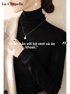 La Chapelle | Áo Sweater Cổ Cao Màu Đen cho Phụ Nữ Mùa Thu Đông