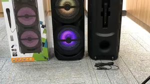 Party Box ZQS8202S High Power Portable Bluetooth Speaker Double 8 inch 30W dj bass loud speakers bass powerful subwoofer box