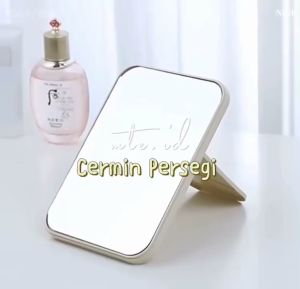 Cermin Lipat Persegi Portable / Standing Beauty Mirror Kaca Duduk Untuk Rias Makeup Wajah