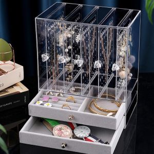 Transparent Multi-Function Jewelry Display Case