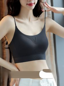 miiow | Cat Woman Seamless Strapless Bra Young Womens Summer Thin Vest Top No Trace Underwear Adjustable Strap Nylon Fabric U-Shape Cup