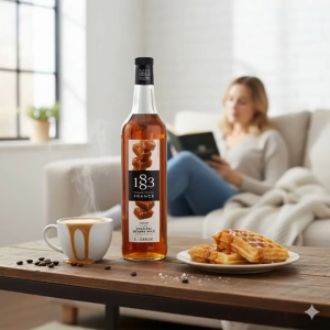 1883 MAISON ROUTIN Salted Caramel Syrup 1L - Premium Flavor for Coffee Desserts & Cocktails