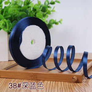 6mm Royal Blue Silk Satin Ribbon Wedding Party Decoration Gift Wrapping Christmas New Year Apparel Sewing Fabric (25 Yards/roll)