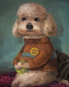 Vintage Funny Puppy Eating Donut Art Poster Print Cute Kitten Eating Snacks Canvas Painting Living Room Wall Home Decor Unframed