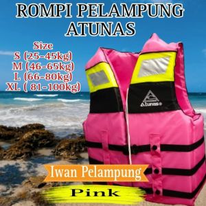 Baju Jaket Rompi Pelampung renang Atunas Dewasa dan anak anak