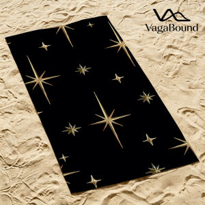 Golden Starbursts Quick Drying Beach Towels Ultra Lightweight Fast-drying Super Absorbent It is a must-have item for summer