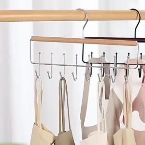 8 Hooks Closet Organizer Wardrobe Organizer Hanger for Ties Belts Scarves Bras Underwear Closet Space Saver Storage Holder