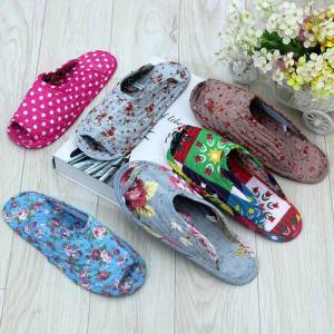 2022 Japanese Style Linen Fabric Indoor Slippers Mens Spring Summer Autumn Soft Bottom Silent Floor Wooden Floor Friendly