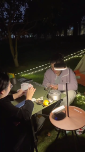 LED Camping Light Solar Outdoor Tent Warm Atmosphere String Lights Roll Up Storage Camping Lamp outdoor decorative light
