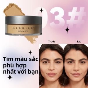 Phấn Phủ Dạng Bột Lì Dưỡng Da Ngọc Trai 6g Chống Nước Kiềm Dầu Làm Sáng Da Phấn Phủ Giữ Lớp Trang Điểm Cho Da Thường