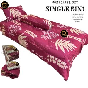 Cadar Kaliber Cadar Bujang Single / Super Single set 5 in 1 with Comforter