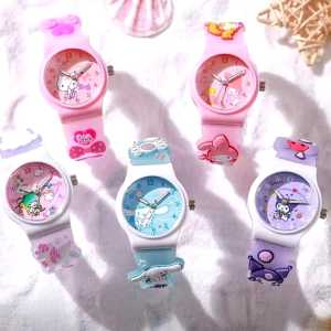 Abee Fa-1656 Jam Tangan Anak 3D Sanrio Lucu Melody Kuromi Cinamorol