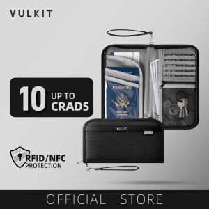 Vulkit-Túi đựng hộ chiếu gia đình chặn RFID tổ chức thẻ du lịch có có dây đeo cổ tay-vpw106