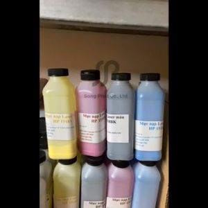 Bộ 4 chai Mực nạp laser màu Hp Canon | Mực Hp 1215 Canon 5050 - 45g