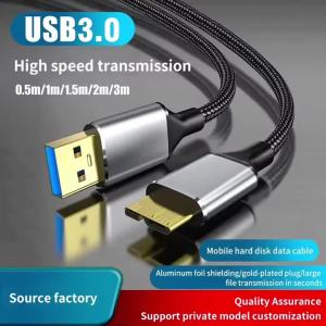 USB3.0 Type A to Micro B External Hard Drive Disk Cable 5Gbps Fast Data Sync Cord Micro B USB3.0 HDD Cable for Samsung Toshiba