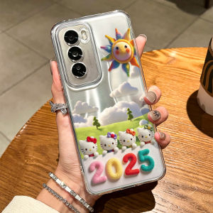 Transparent Silicone Phone Case for OPPO Reno 14 Full Cover Anti-Fall Doraemon 2025 Cartoon Design Soft Shell for Men And Women