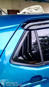 2PC Perodua Axia Window Cover Mustang Louver Shark Car Mirror Cover Rear Triangle Window Cover Door Visor Sun Protector Sunshade Sunshield Car Accessories Aksesori Kereta