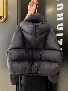 Unique Short Black Womens down Jacket 2024 New Style Premium Bread Coat Korean Version Thickened White Duck down Winter Coat