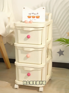 SiVass ชั้นเก็บของ ชั้นวางของ พลาสติก ลูกรอกสากล ตู้เก็บของเอนก ห้องรับแขก ชั้น วางของ