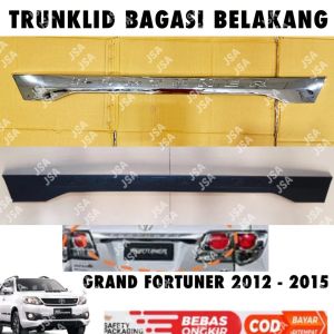 Trunk Lid Grand Fortuner 2012 2015 List Bagasi Belakang Chrome Hitam .