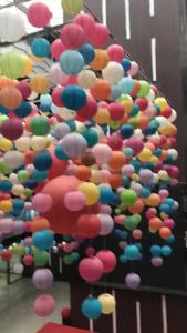 Starry Sky Paper Planets Lanterns Kindergarten Childrens Birthday Party Decoration Supplies Festival Round Lanterns Foldable