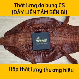 [FREE SHIP] Thắt lưng nam da cá sấu nguyên tấm da bụng siêu bền!