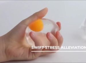 Funky Egg Squishy Ball - Clear Stress Relief Toy for Kids & Adults Anxiety Reducer Squeeze Splat Sensory Fidget Toys