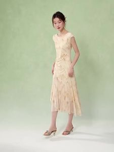 MOHANYIMEI | Belted Vintage Printed Summer Dress