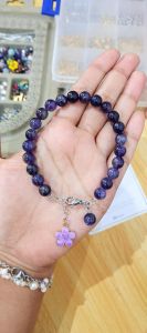 Gelang Batu Alam Kecubung - AMETHYST 8MM