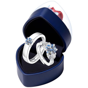 East Beauty | 999 Pure Silver Moissanite 2 Carat Diamond Ring
