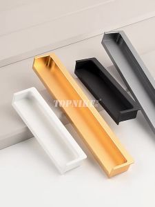 Concealed Drawer Handle Aluminium White