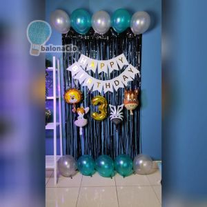 Paket Set Dekorasi Ulang Tahun Tema Binatang Mini 02
