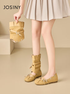 Josiny | Detachable Bow Internal Heel Women Shoes