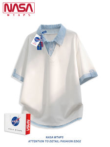 NASA WTAPS | Fake Two-Piece Striped Polo Shirt