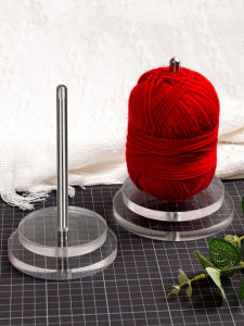 ที่วางไหมพรมอะคริลิค รูปทรงเค้ก อุปกรณ์งานฝีมือ แท่นหมุนทรงกระบอก ที่เก็บอุปกรณ์ถักไหมพรม สไตล์จีน ของตกแต่งบ้าน