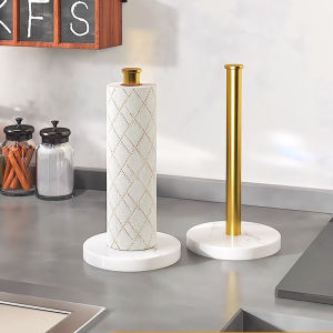 Nordic Marble Paper Towel Holder Kitchen Paper Roll Holder Vertical Napkin Holder Plastic Wrap Storages Things For the Home Bath