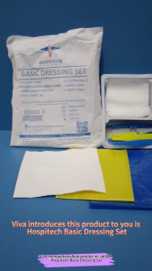 Hospitech Basic Dressing Set | Sterile Wound Care Kit | 1 Set (Wound Cleaning & Dressing Kit)