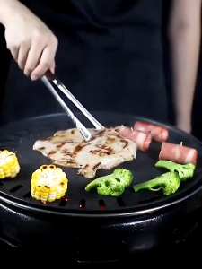 Nipiin Food Tongs BBQ Clip Stainless Steel Food Tongs Steak/Baking Tool Barbecue Tool Non-slip Long Handle