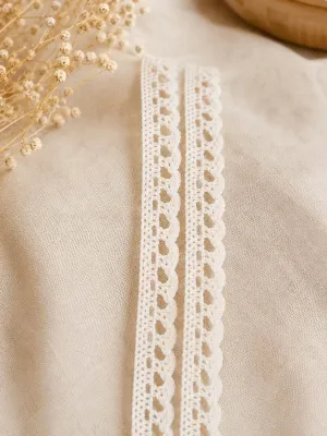 [5yards] Handmade Cotton Milk lace sewing ribbon crocheted hat ribbon wrapping cloth lace diy art scratchbook