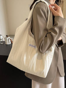 Korean Style Canvas Tote Bag Womens Large Capacity Casual Single Shoulder Slouchy Spring Summer New Fashion Trend Handbag
