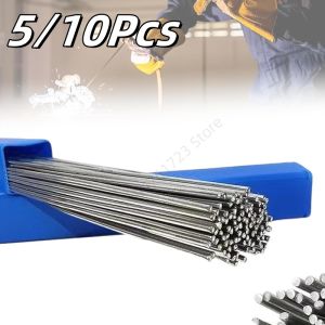 5/10Pcs Low Temperature Easy Melt Welding Rods Aluminum Universal Silver Cored Wire Rod Solder No Need Solder Powder Weld Bar