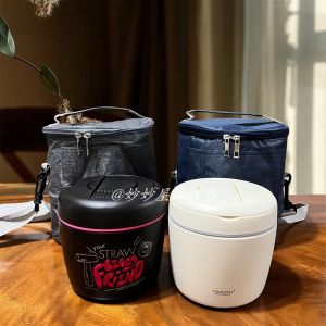 Pinkah Japanese Style Stainless Steel Vacuum Insulated Lunch Box 316 Double Layer Portable Bento Box for Students And Office Workers