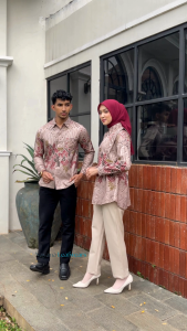 Atasan Batik Wanita Lengan Panjang Baju Batik Wanita Modern Blus Batik Wanita Couple Batik Raisa
