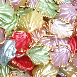 50pcs 15x18mm Multicolor Petal Acrylic Beads Loose Spacer Beads For Jewelry Making Diy Necklace Bracelet Earrings Charms Craft