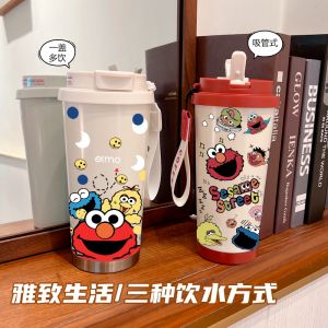 Cốc Cà Phê Cách Nhiệt Bằng Thép Không Gỉ Dung Tích Lớn Có Ống Hút Cốc Nước Đa Năng Cho Nam Và Nữ Thương Hiệu Thời Trang Hợp Thời Trang